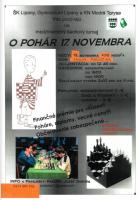 18. 11. O POHÁR 17. NOVEMBRA – ŠACHOVÝ TURNAJ