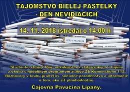 14. 11. TAJOMSTVO BIELEJ PASTELKY – DEŇ NEVIDIACICH